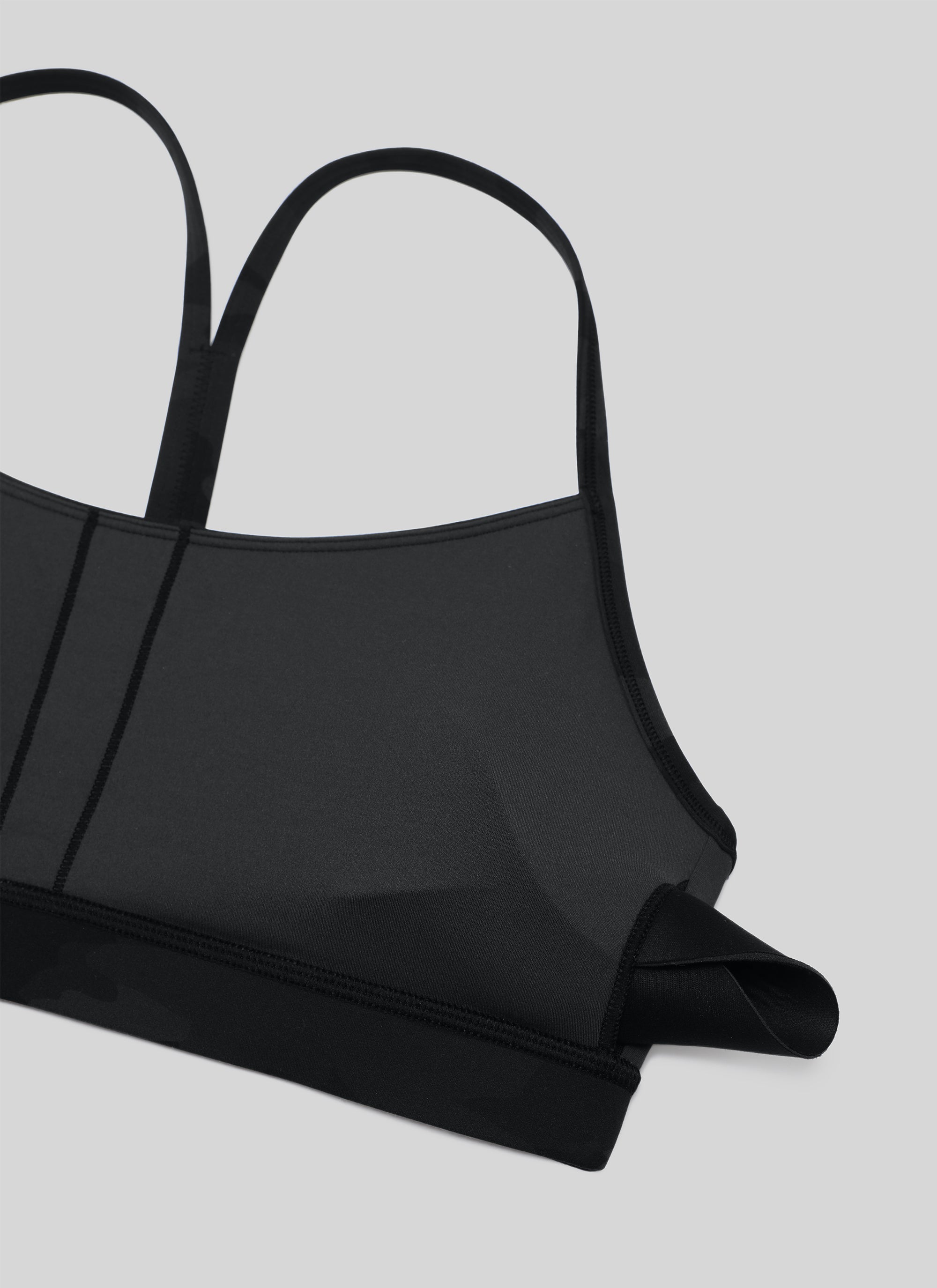 CRZ YOGA Bra Olahraga Yoga Wanita dengan Dukungan Ringan, Model " Butterluxe ", Punggung Y, Warna Hitam