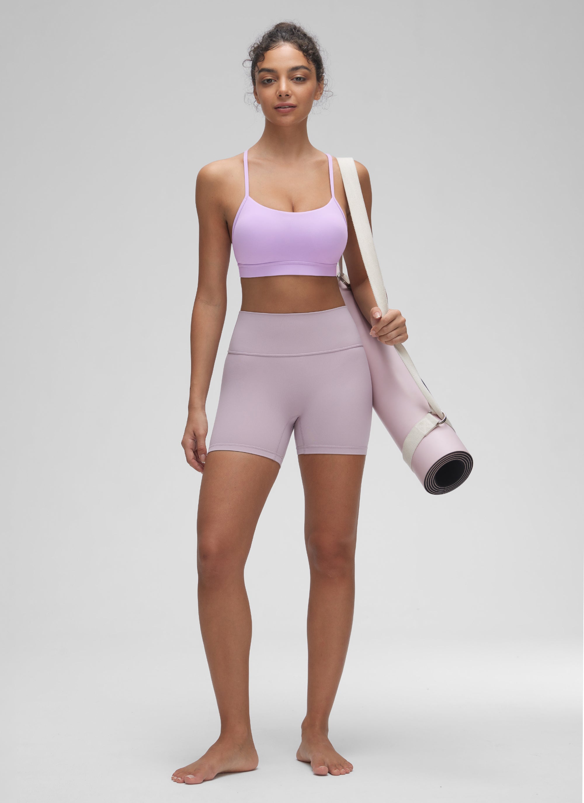 Sport Bra Yoga Penopang Ringan Butterluxe Punggung Model Y Wanita CRZ YOGA Elfin Purple