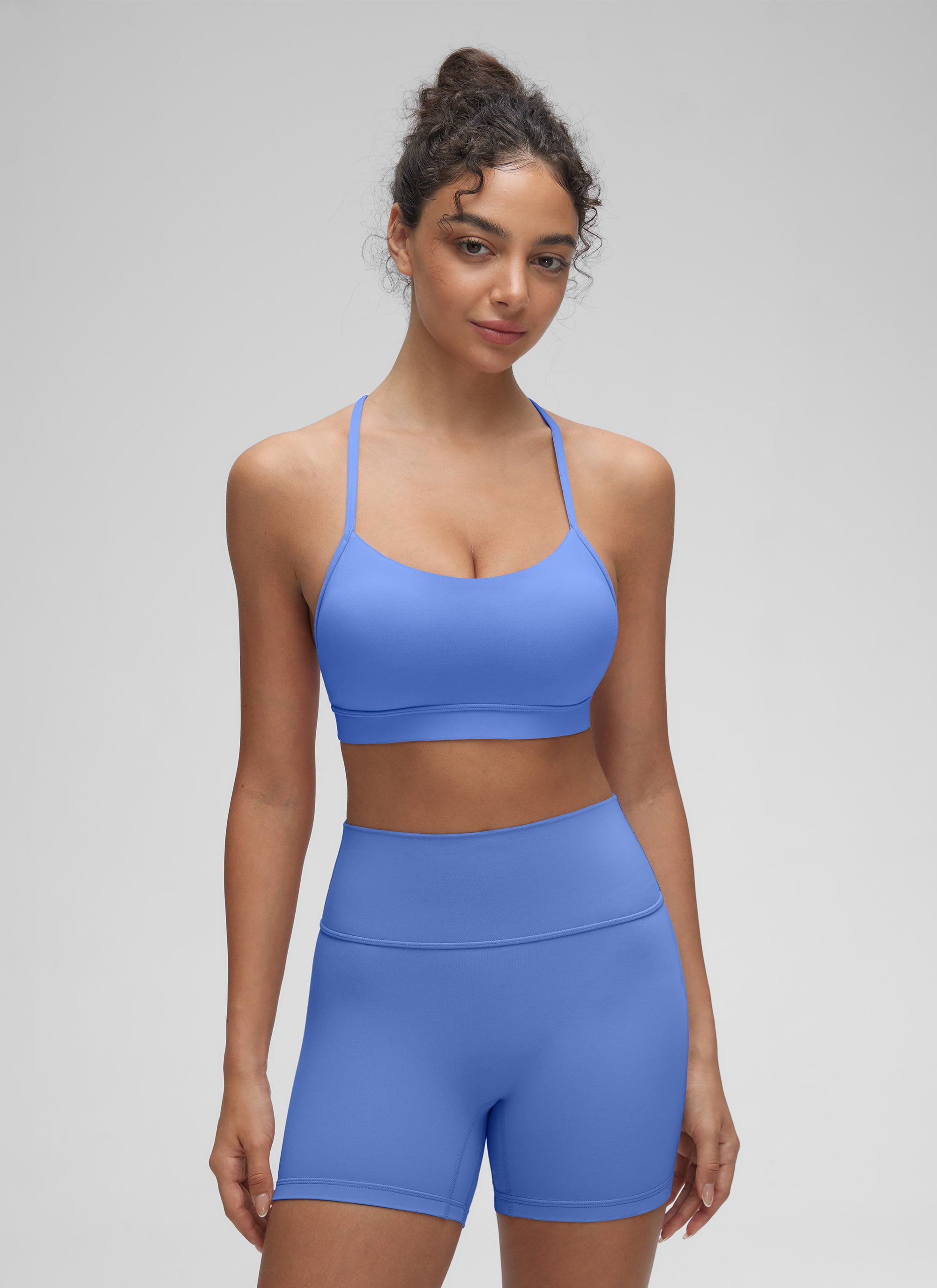 Sport Bra Yoga Penopang Ringan Butterluxe Punggung Model Y Wanita CRZ YOGA Wild Indigo