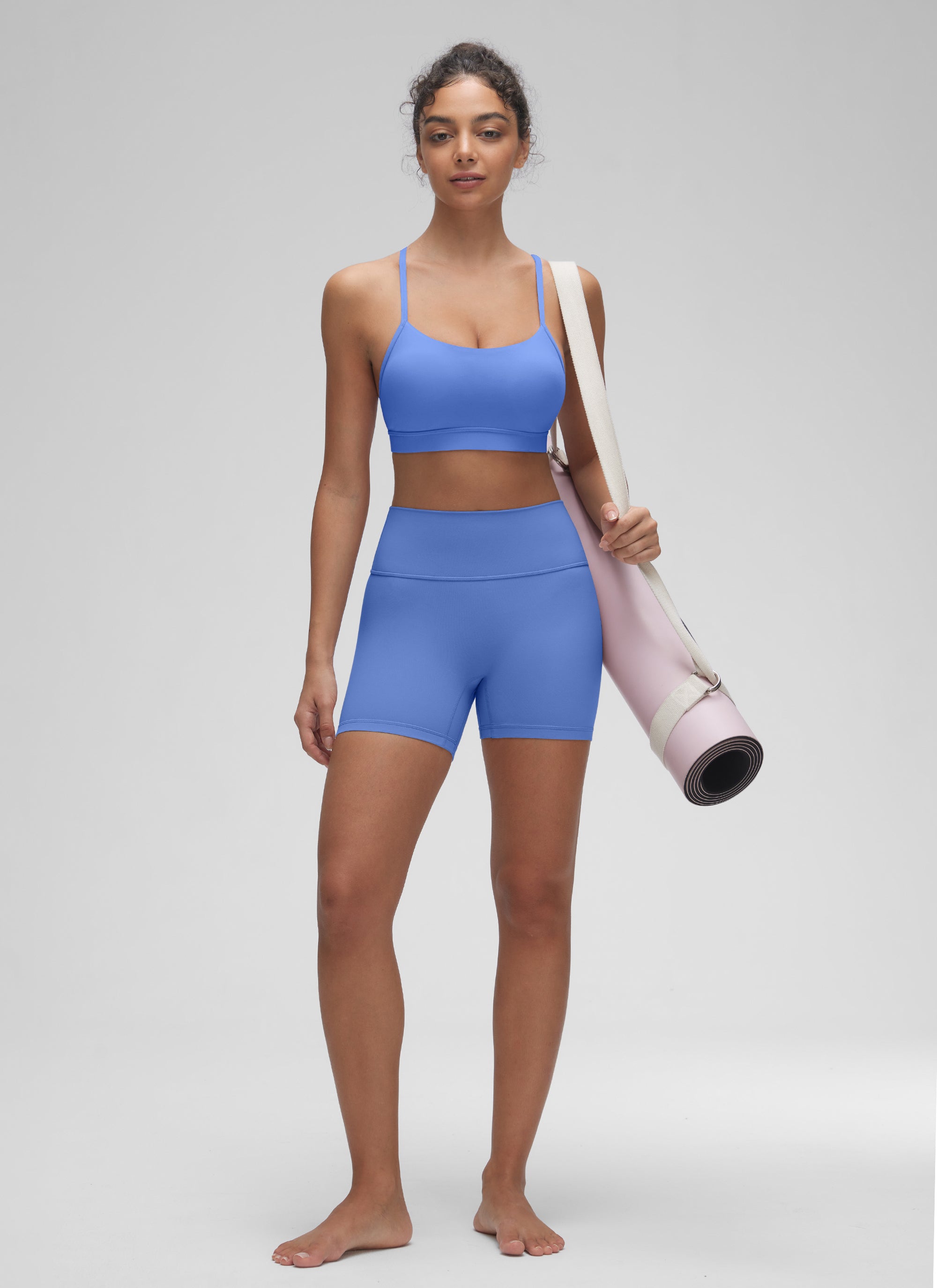 Sport Bra Yoga Penopang Ringan Butterluxe Punggung Model Y Wanita CRZ YOGA Wild Indigo
