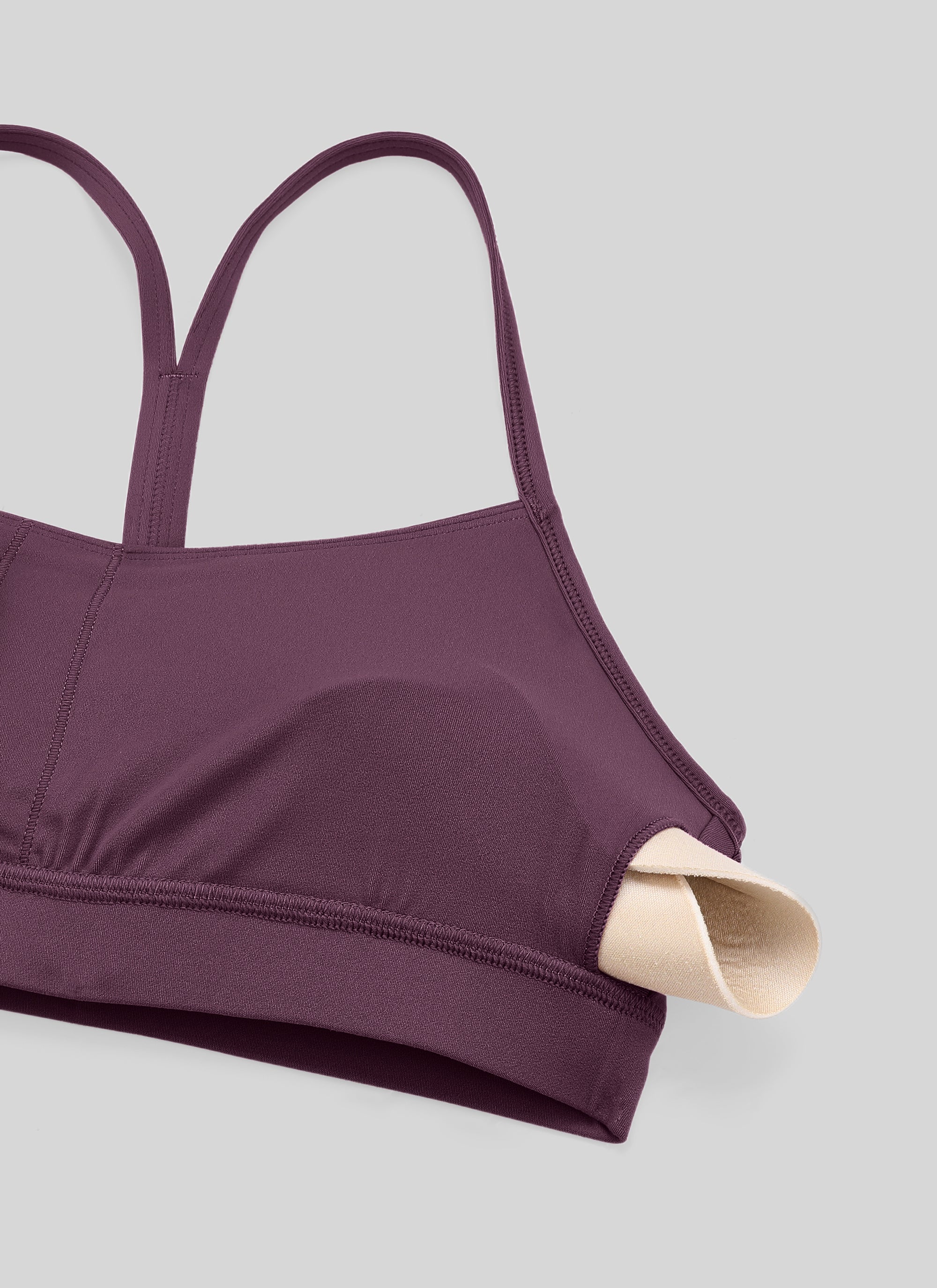 Sport Bra Yoga Penopang Ringan Butterluxe Punggung Model Y Wanita CRZ YOGA Grape Thistle Purple