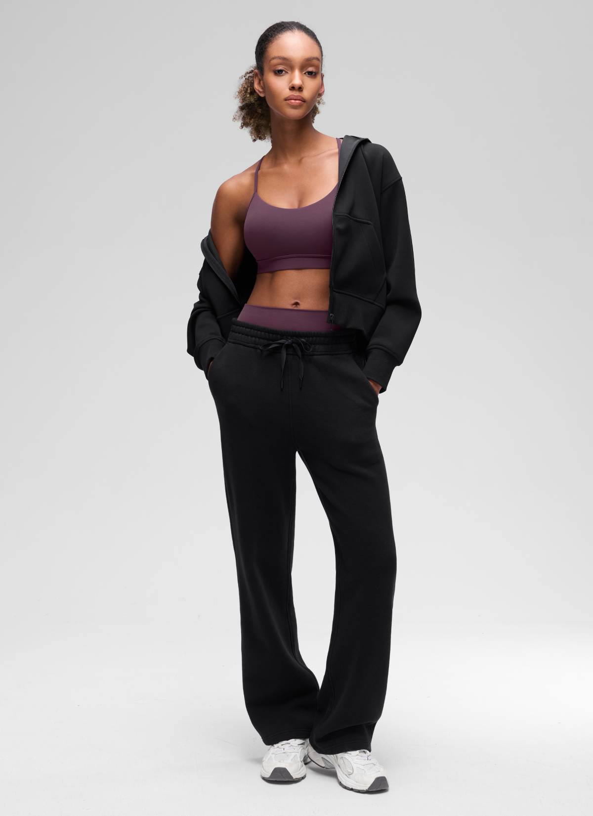 Sport Bra Yoga Penopang Ringan Butterluxe Punggung Model Y Wanita CRZ YOGA Grape Thistle Purple