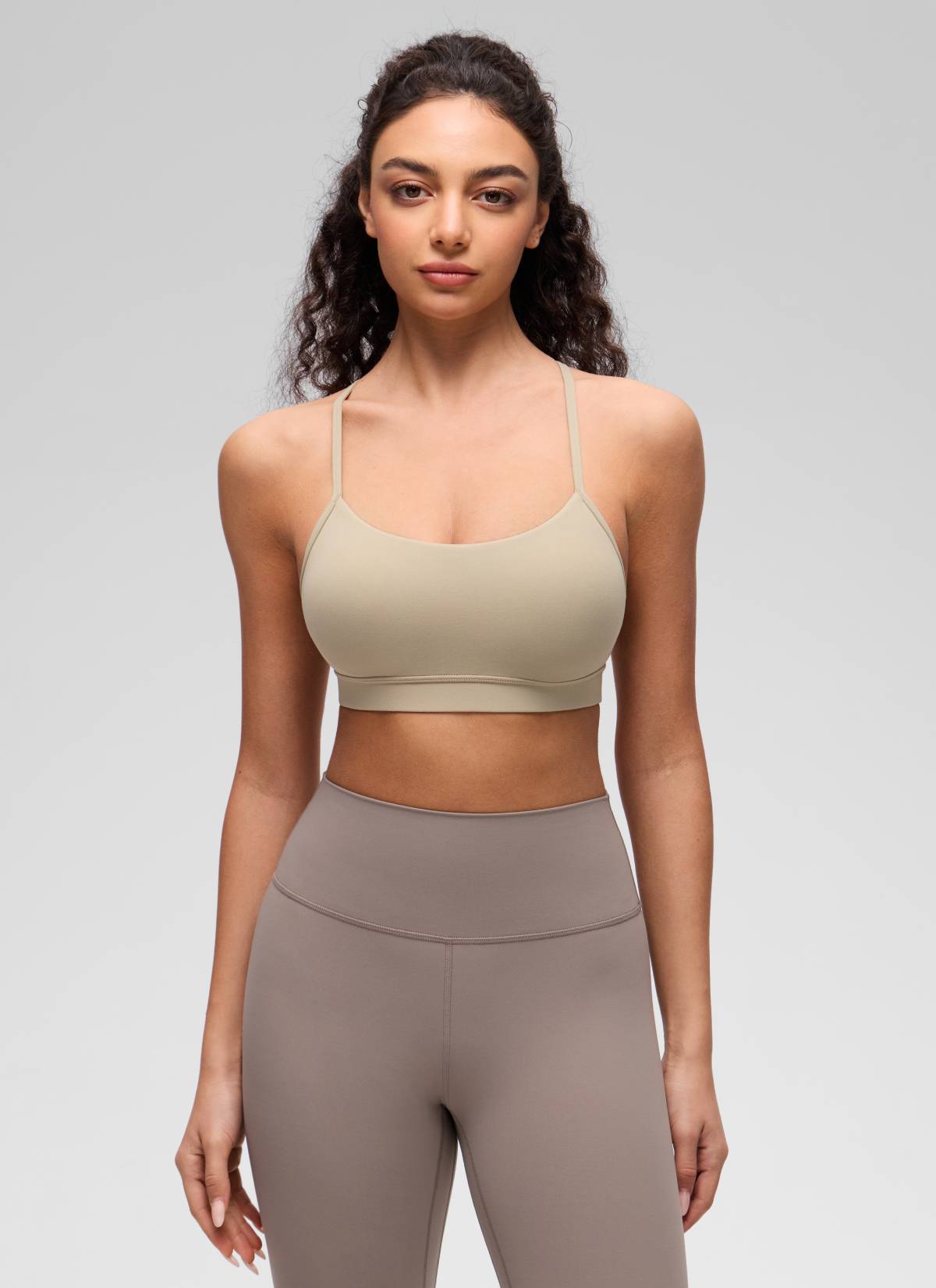 Sport Bra Yoga Penopang Ringan Butterluxe Punggung Model Y Wanita CRZ YOGA Oak