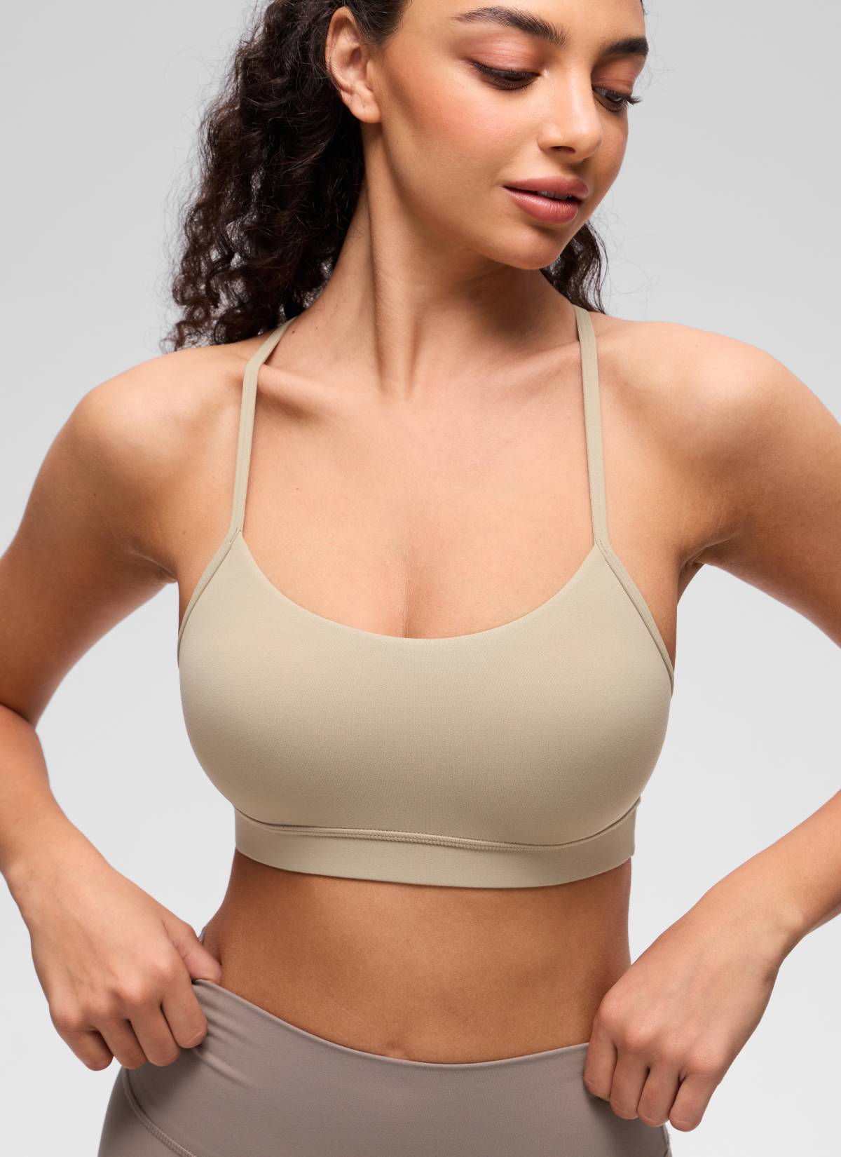 Sport Bra Yoga Penopang Ringan Butterluxe Punggung Model Y Wanita CRZ YOGA Oak