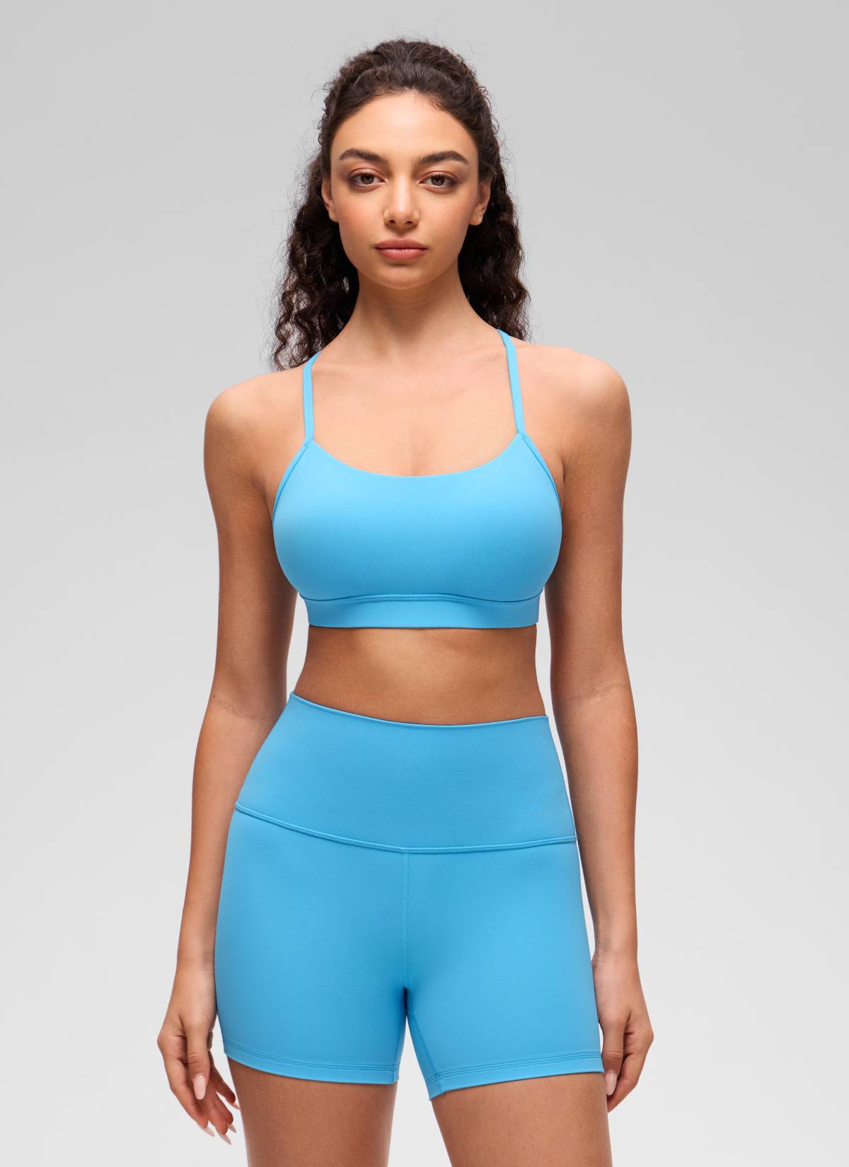 Sport Bra Yoga Penopang Ringan Butterluxe Punggung Model Y Wanita CRZ YOGA Kayak Blue