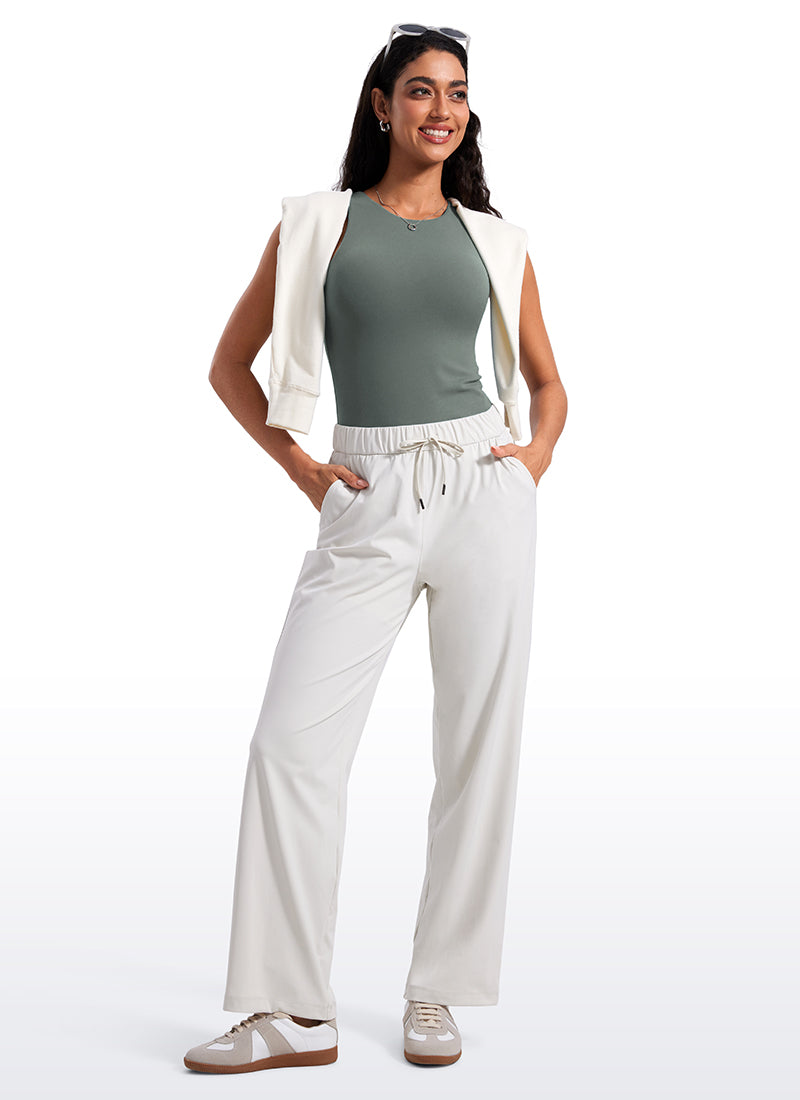 Tank Top Wanita CRZ YOGA Butterluxe Built-in Bra High Neck Racerback Grey Sage