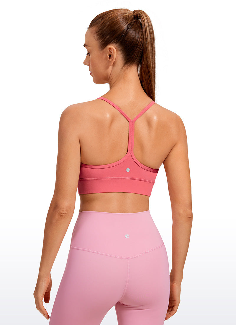 CRZ YOGA Bra Longline Punggung Model Y Pendukung Ringan Yoga Wanita Butterluxe Raspberry Sorbet