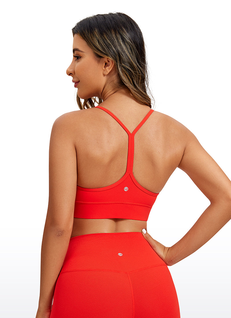 CRZ YOGA Bra Longline Light Support Butterluxe Y-Back Wanita Dark Red