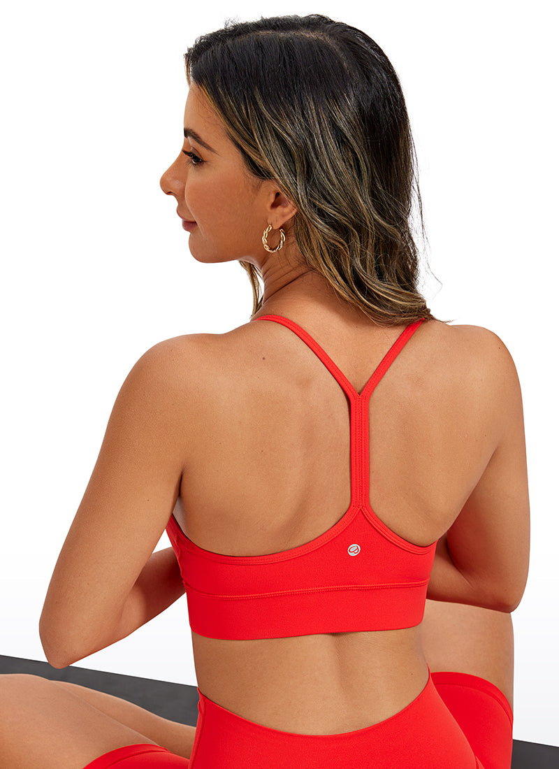 CRZ YOGA Bra Longline Light Support Butterluxe Y-Back Wanita Dark Red
