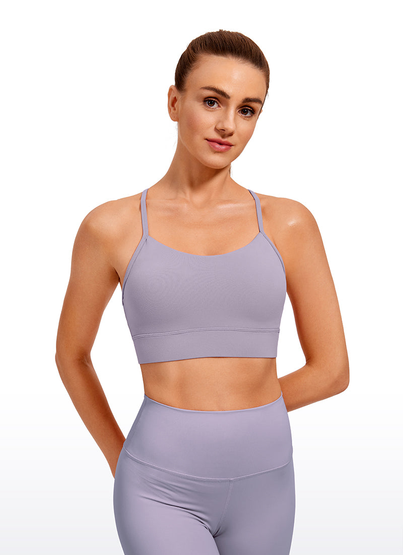 CRZ YOGA Bra Longline Punggung Model Y Pendukung Ringan Yoga Wanita Butterluxe Lavender Mist