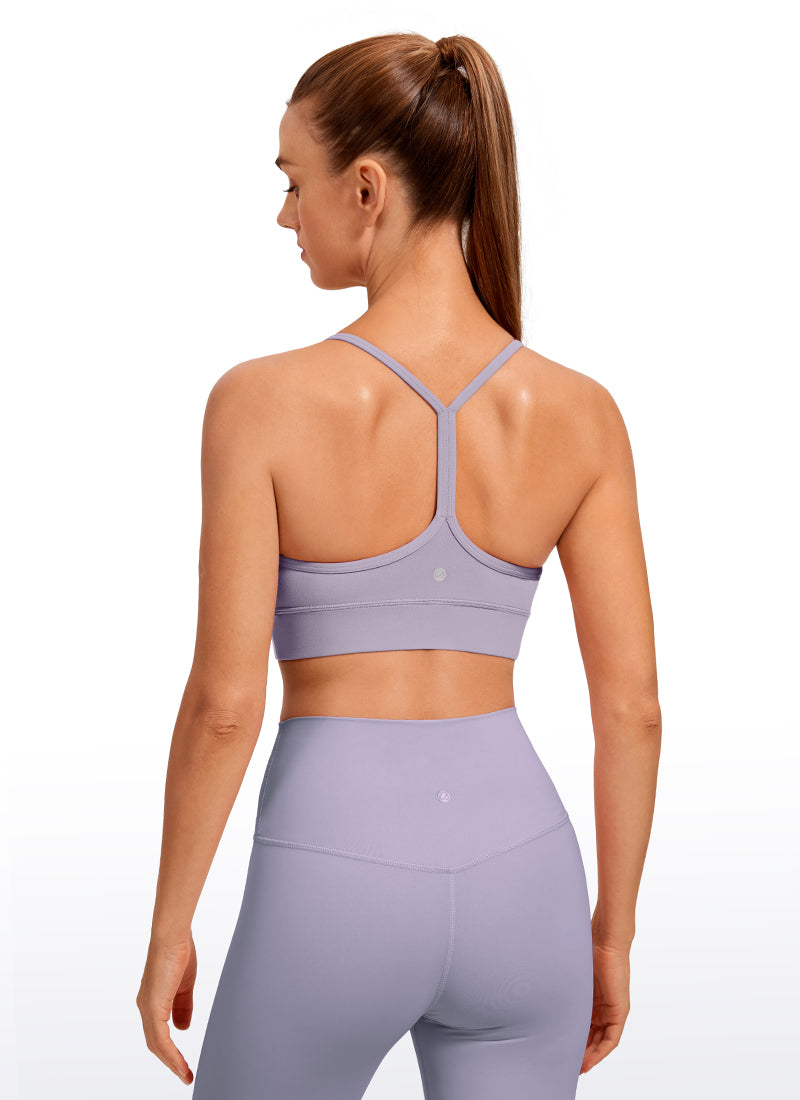 CRZ YOGA Bra Longline Punggung Model Y Pendukung Ringan Yoga Wanita Butterluxe Lavender Mist