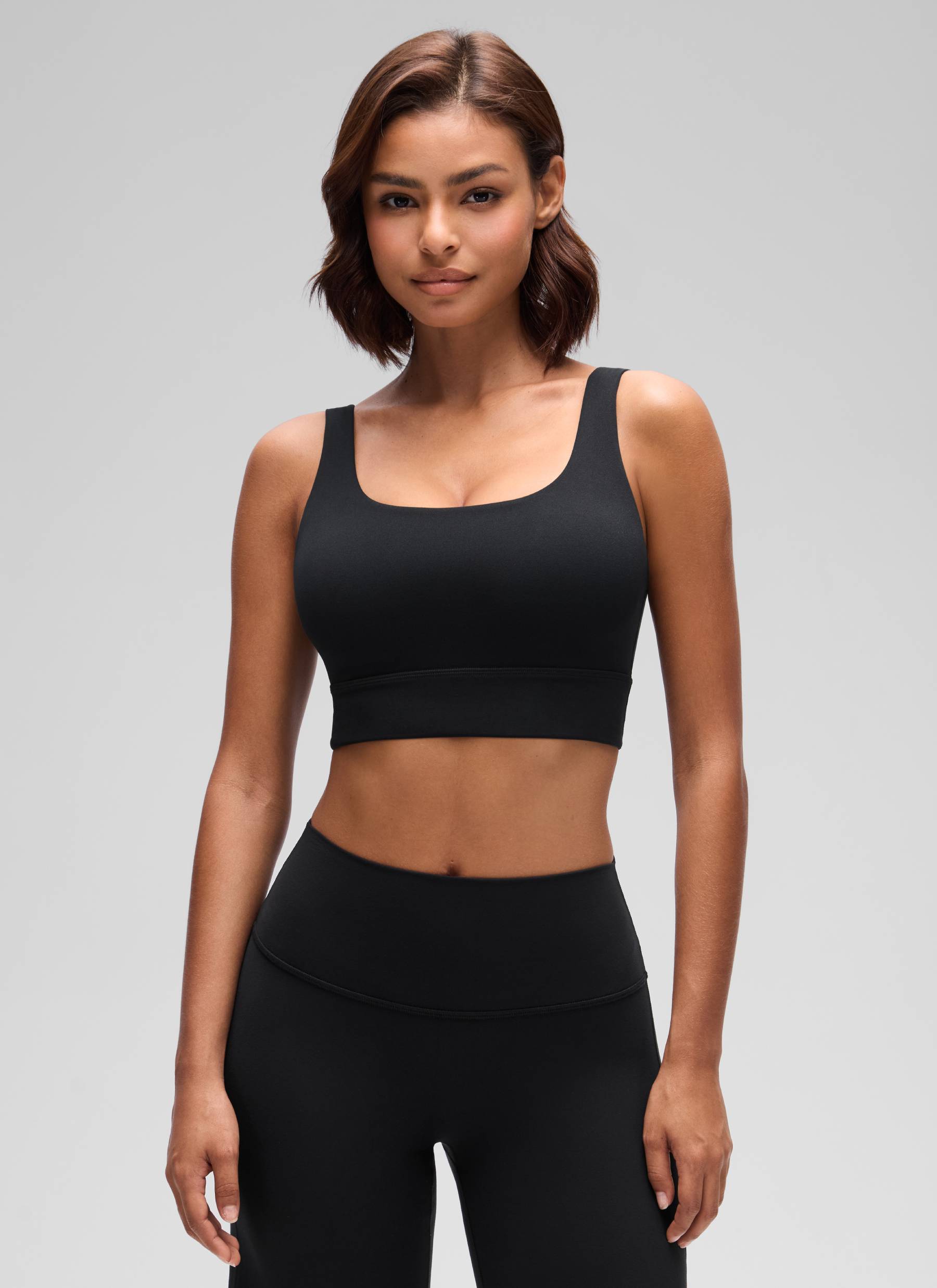 CRZ YOGA Women's Yoga Low Support Butterluxe Sport Bra U Back Longline Black