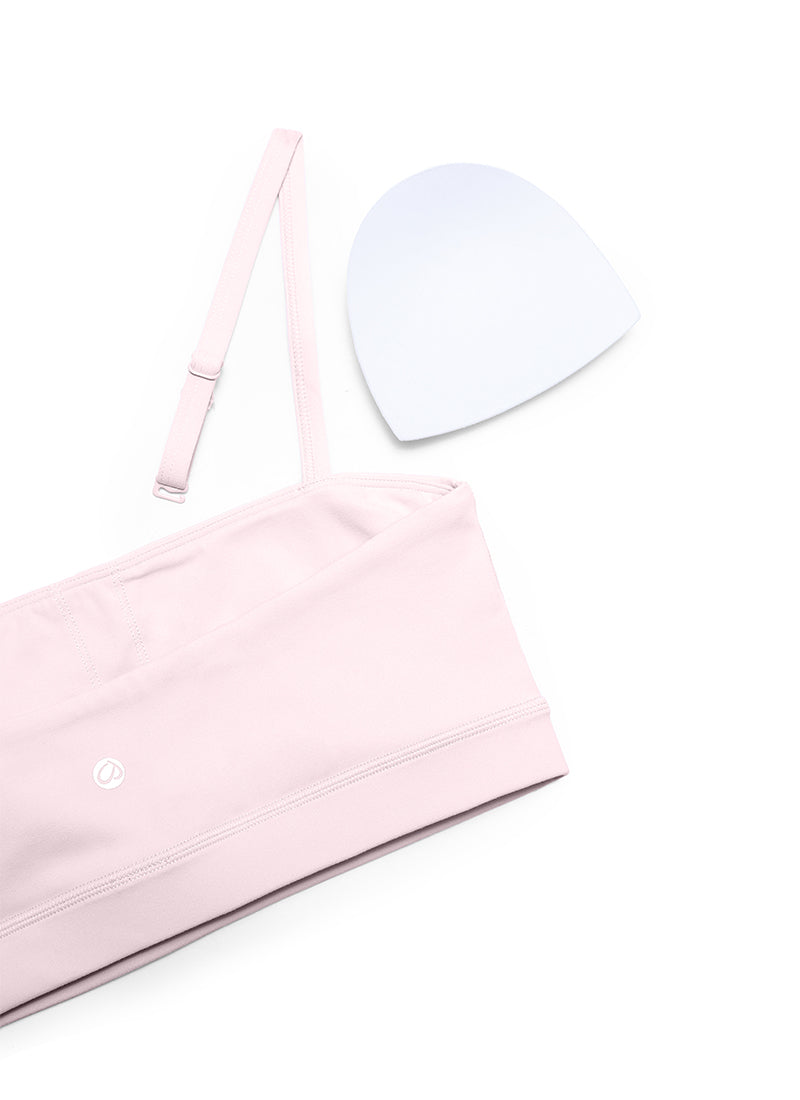 CRZ YOGA Womens Butterluxe  Adjustable Spaghetti Thin Strap Sports Bra Strawberry Pink