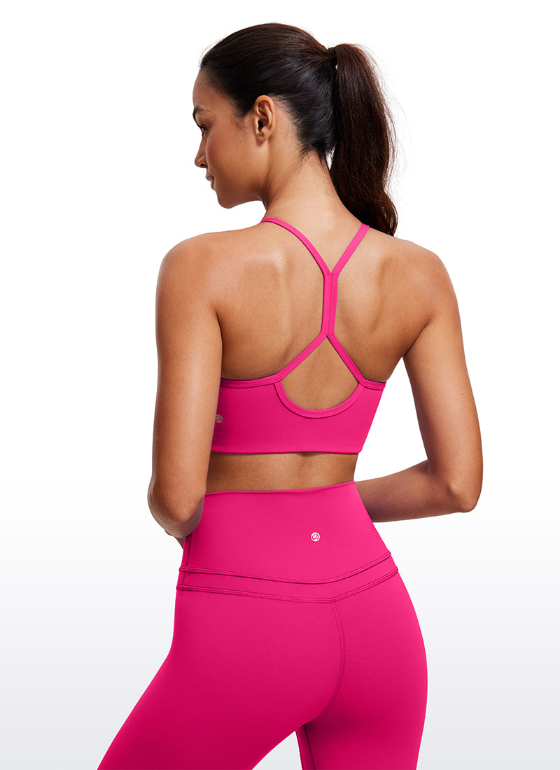 CRZ YOGA Butterluxe Bra Olahraga Wanita High Neck Y Racerback Tali Tipis Granita Pink