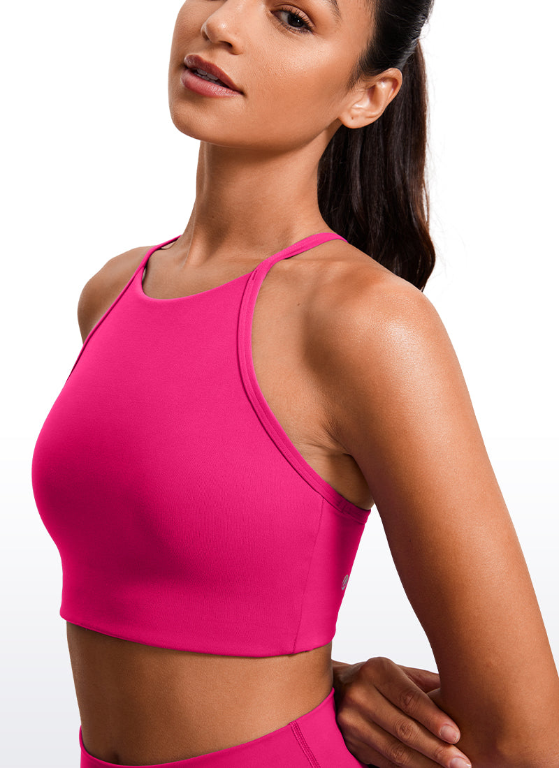 CRZ YOGA Butterluxe Bra Olahraga Wanita High Neck Y Racerback Tali Tipis Granita Pink