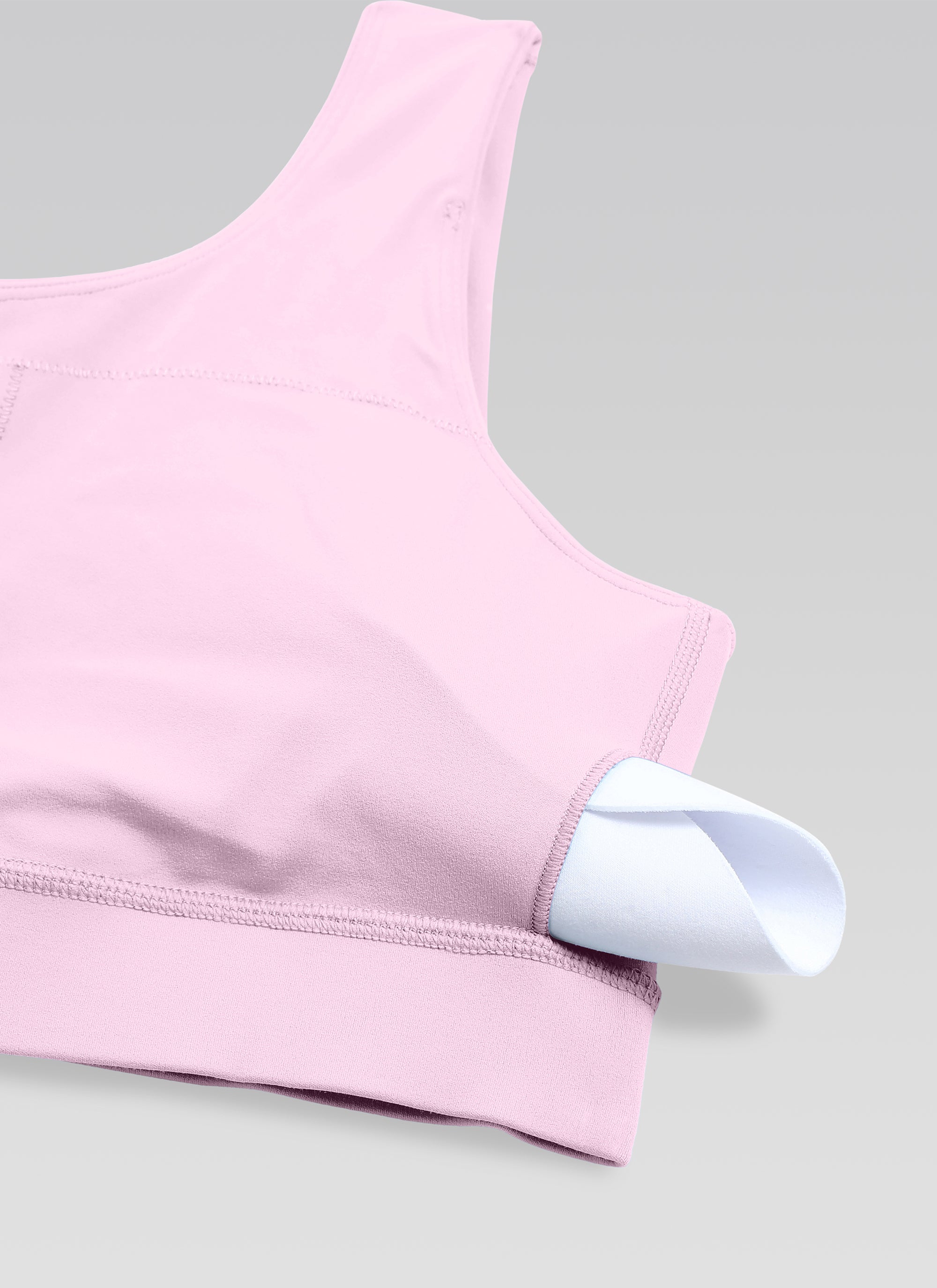 CRZ YOGA Butterluxe Bra Olahraga Wanita Satu Bahu Asimetris dengan Bantalan, Warna Vita Pink
