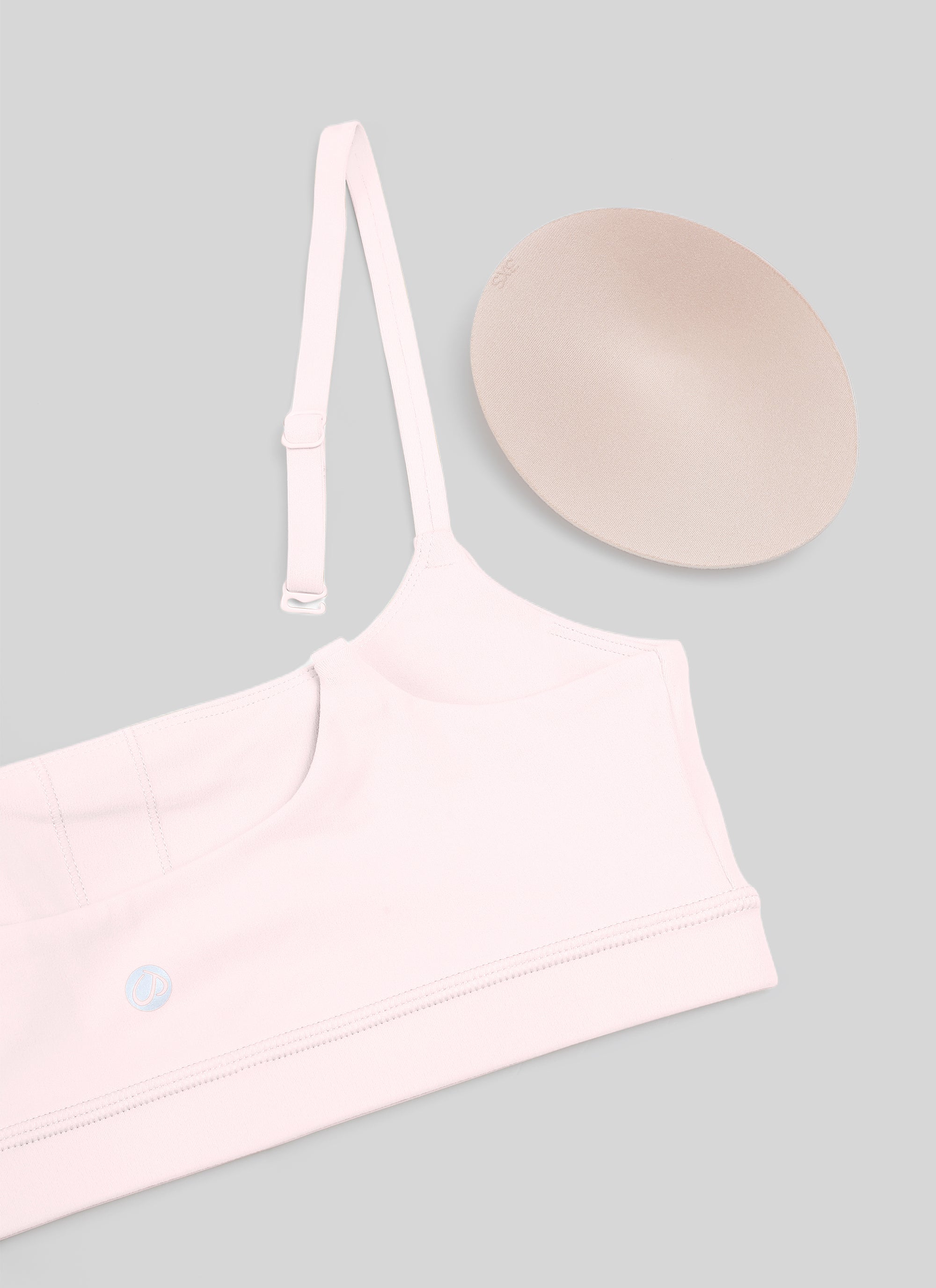 CRZ YOGA Bra Wanita dengan Tali Spaghetti yang Dapat Disesuaikan dan Leher Bulat, Model " Butterluxe ", Warna Strawberry Pink