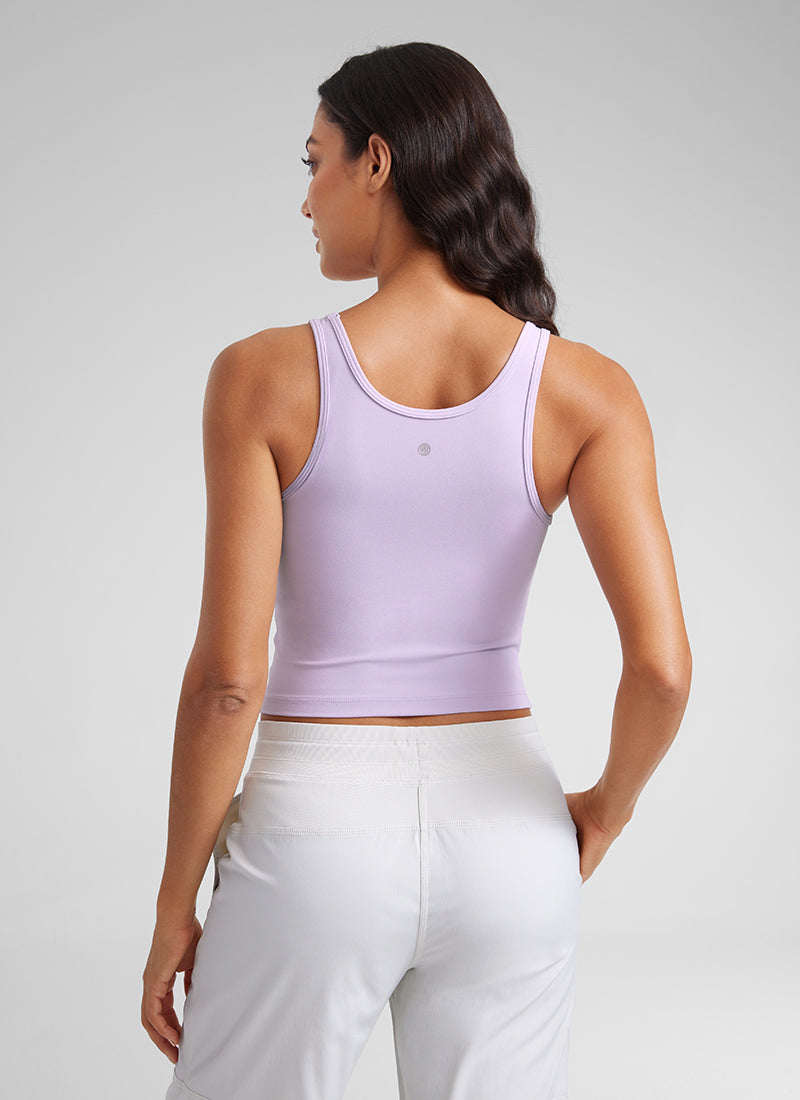 CRZ YOGA Atasan Tank Top Yoga Wanita dengan Potongan Ketat ( Butterluxe ) Model Racerback Warna Lilac Air