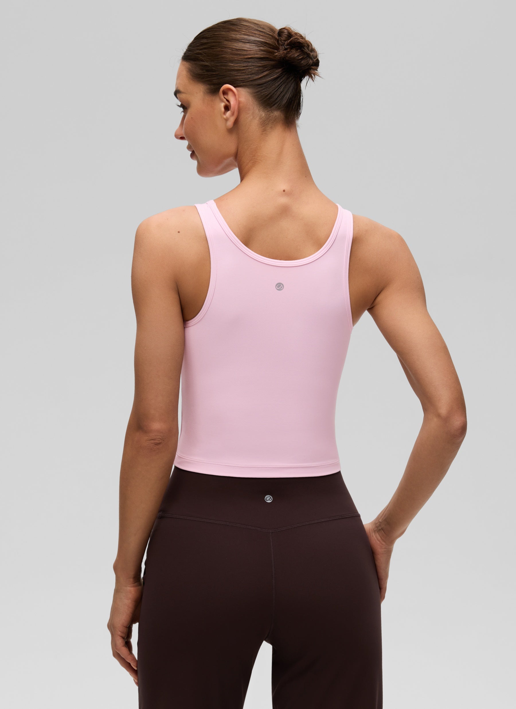 CRZ YOGA Atasan Tank Top Yoga Wanita dengan Potongan Ketat dan Punggung Balap ( Butterluxe ) Warna Pink Peony