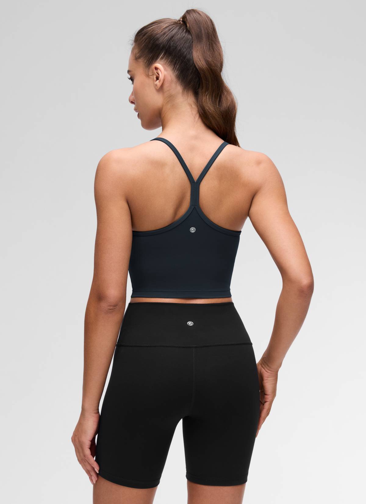 CRZ YOGA Bra Olahraga Wanita dengan Desain " Butterluxe " dan Punggung Berbentuk Y, Model Longline, Tank Top Pendek, Warna True Navy