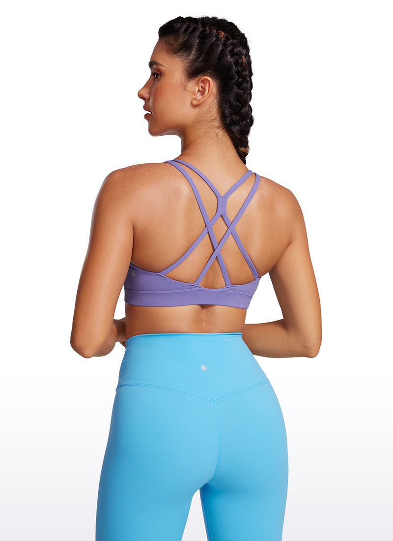 CRZ YOGA Bra Olahraga Wanita Butterluxe Longline Punggung Silang Dark Lavender Purple