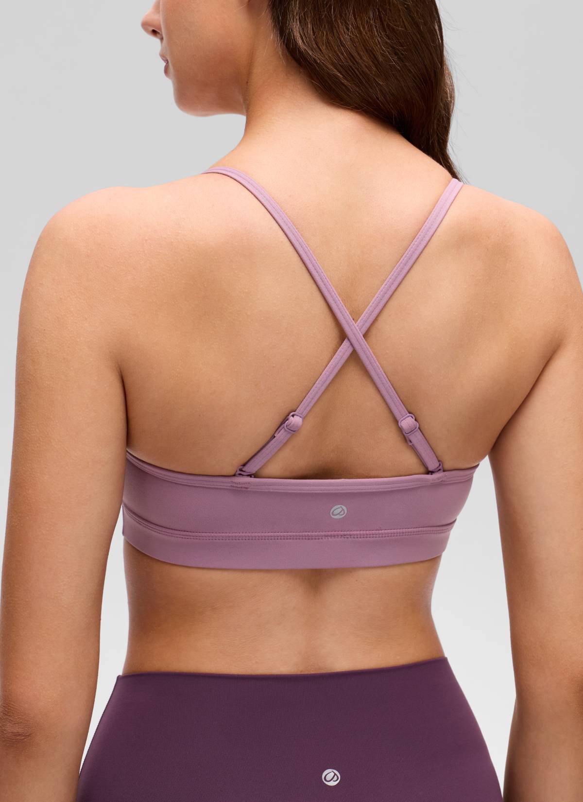 CRZ YOGA Bra Olahraga BerBantalan Yoga Kemben Kerah V Butterluxe Wanita Lavender Muda