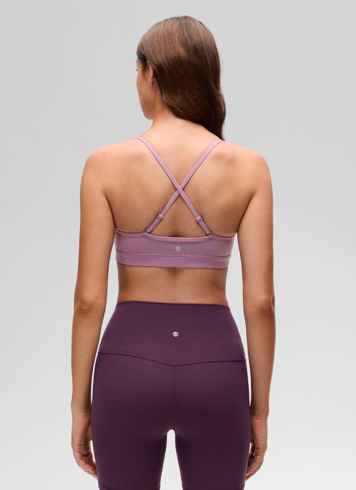 CRZ YOGA Bra Olahraga BerBantalan Yoga Kemben Kerah V Butterluxe Wanita Lavender Muda