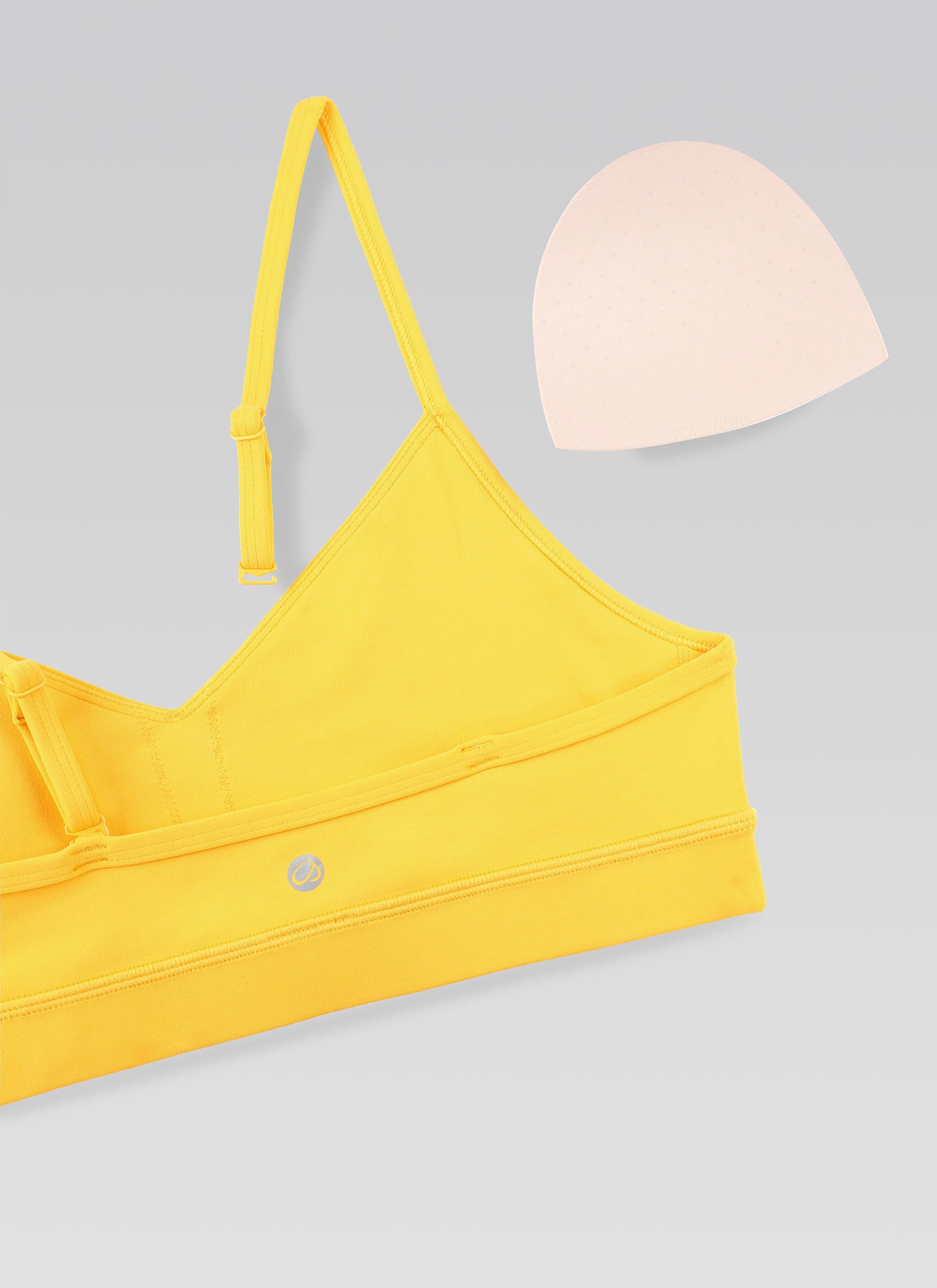 CRZ YOGA Butterluxe Bra Olahraga Yoga Berbusa untuk Wanita dengan Leher V dan Model Camisole, Warna Kuning dengan Visibilitas Tinggi
