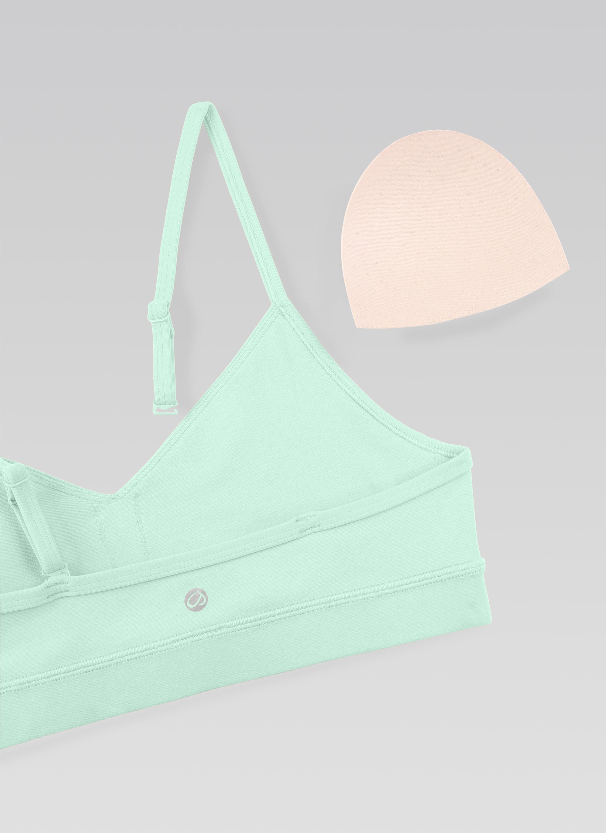 CRZ YOGA Butterluxe Bra Olahraga Yoga Berbusa dengan Leher V untuk Wanita, Mint Moment