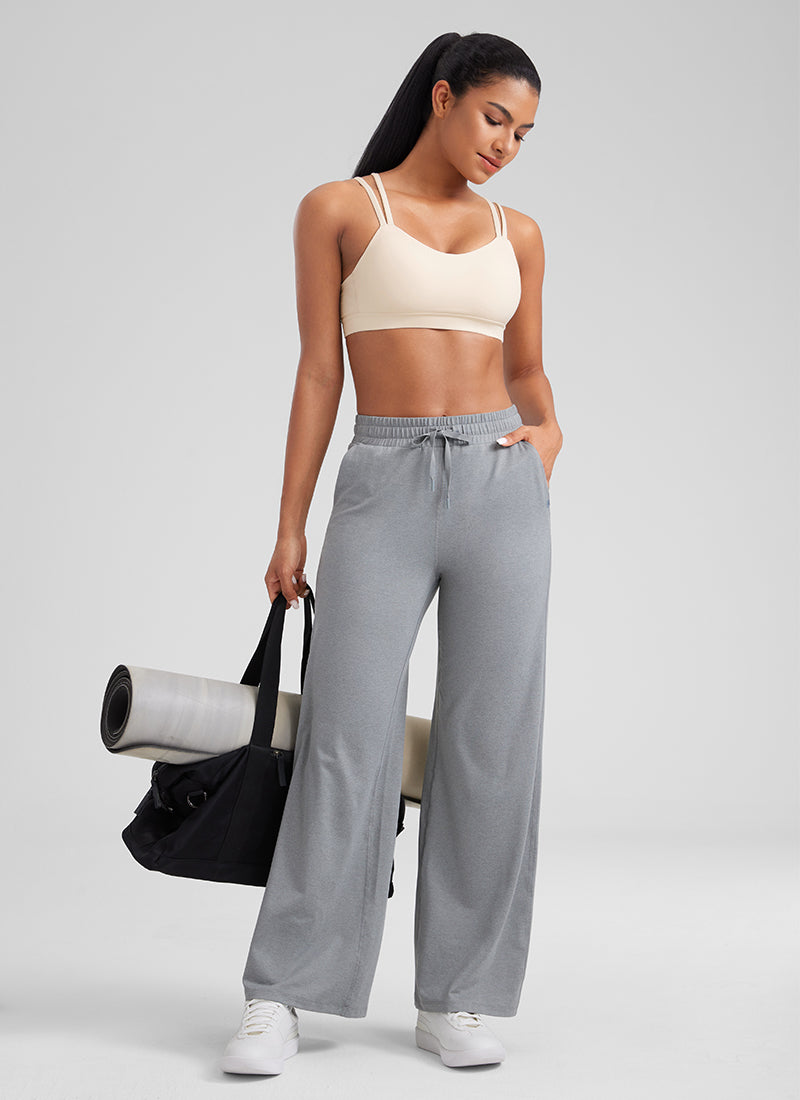 CRZ YOGA Bra Yoga Wanita dengan Cup Berbentuk Khusus, Model " Butterluxe ", Tali-tali, Leher V, Warna Putih dan Aprikot