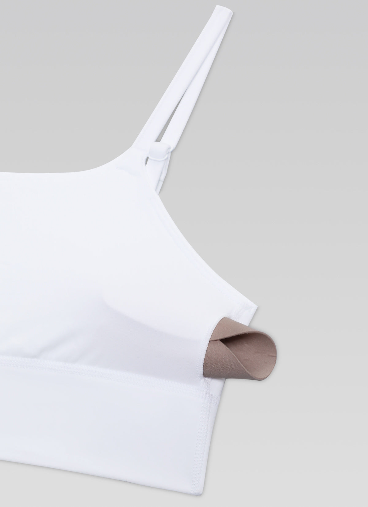 CRZ YOGA Bra Olahraga Wanita dengan Bra Terintegrasi Model Longline " Butterlift " Warna Putih