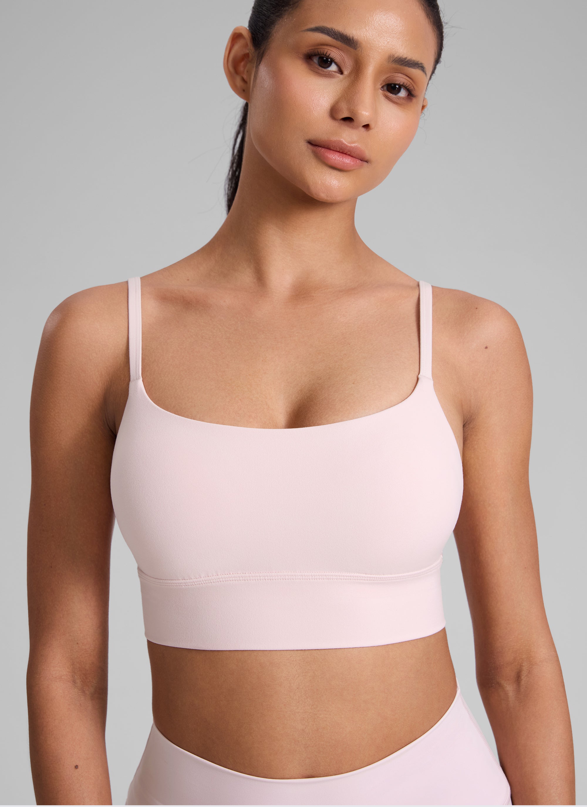 CRZ YOGA Bra Olahraga Wanita dengan Bra Terintegrasi Model Longline " Butterlift " Warna Strawberry Pink