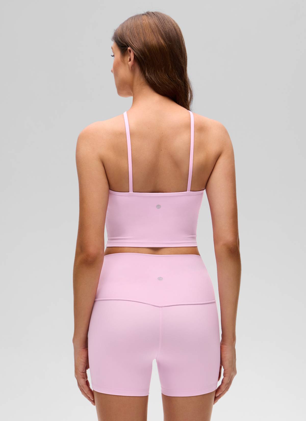 CRZ YOGA Pakaian Yoga Wanita Model Halter Pendek dengan Bra Terintegrasi " Butterluxe " Warna Vita Pink