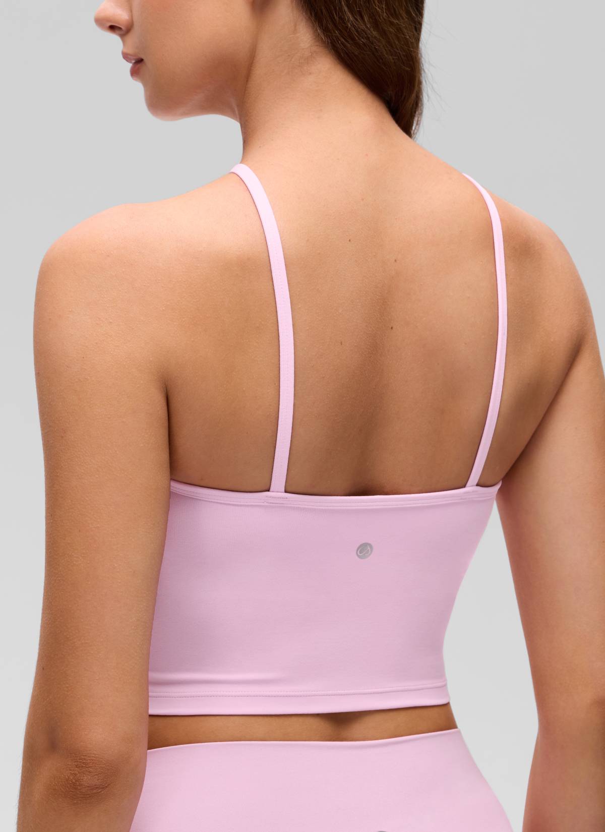 CRZ YOGA Pakaian Yoga Wanita Model Halter Pendek dengan Bra Terintegrasi " Butterluxe " Warna Vita Pink