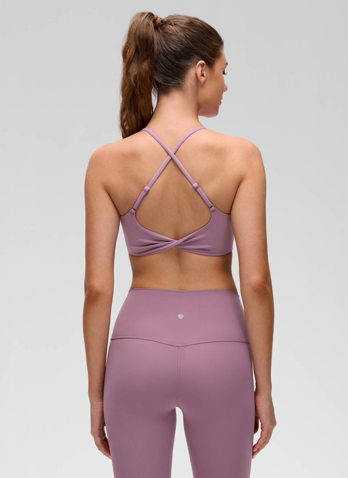 CRZ YOGA Bra Olahraga Yoga Butterluxe Leher Bulat Silang Belakang Light Lavender