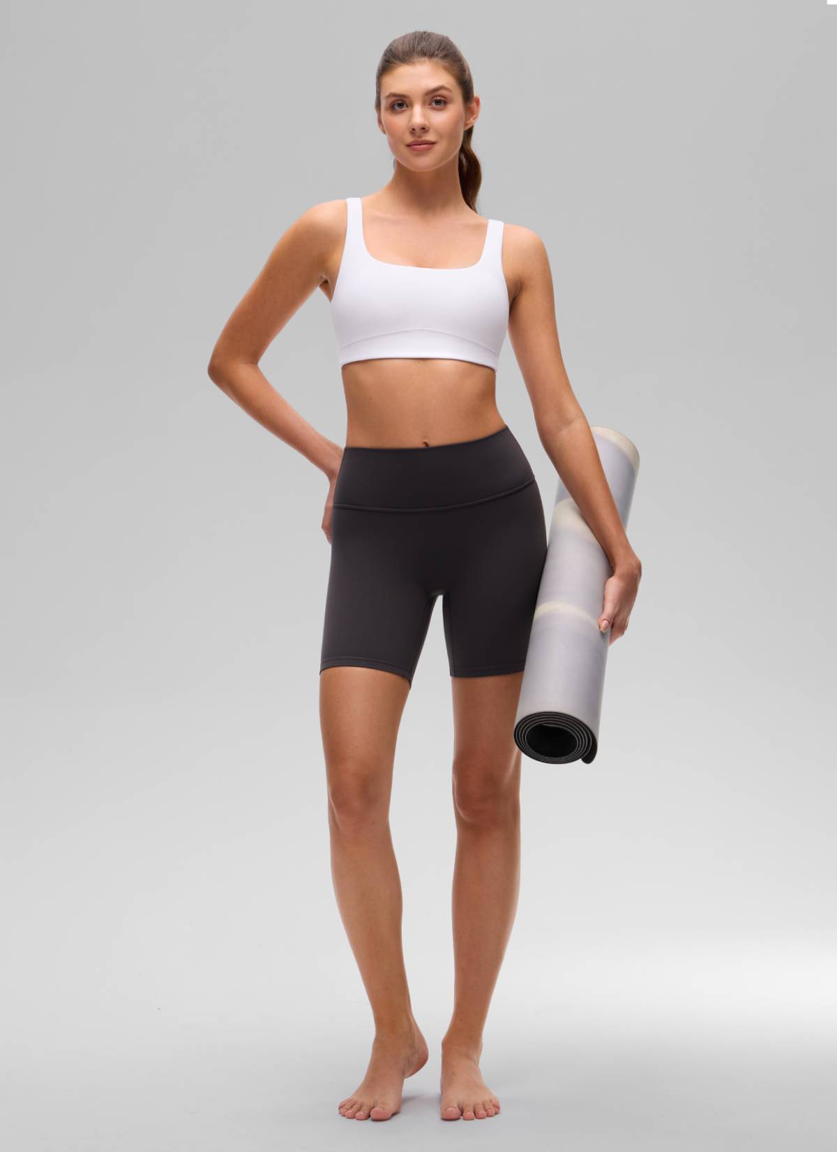 CRZ YOGA Bra Olahraga Wanita dengan Punggung Terbuka ( Butterluxe ) Dukungan Ringan, Warna Putih