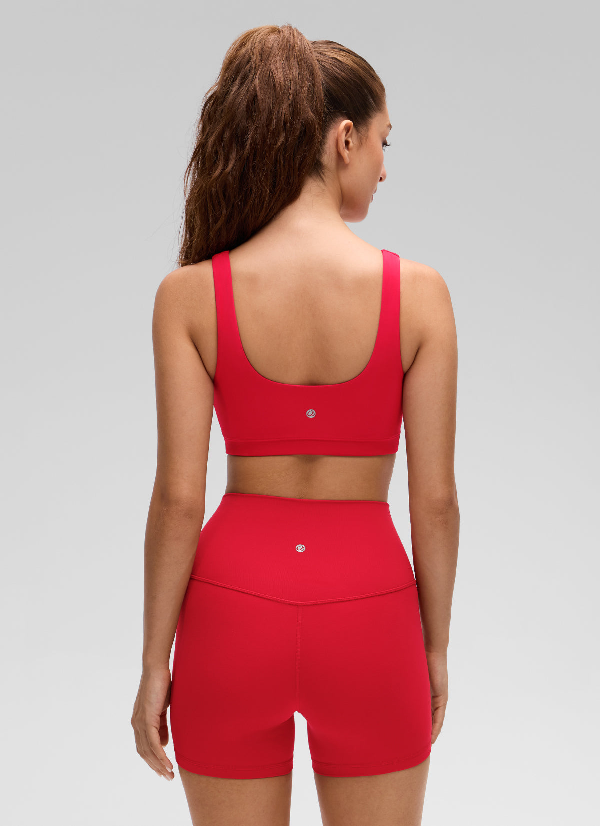 CRZ YOGA Bra Olahraga Wanita dengan Punggung Terbuka ( Butterluxe ) Dukungan Ringan Warna Merah Aurora
