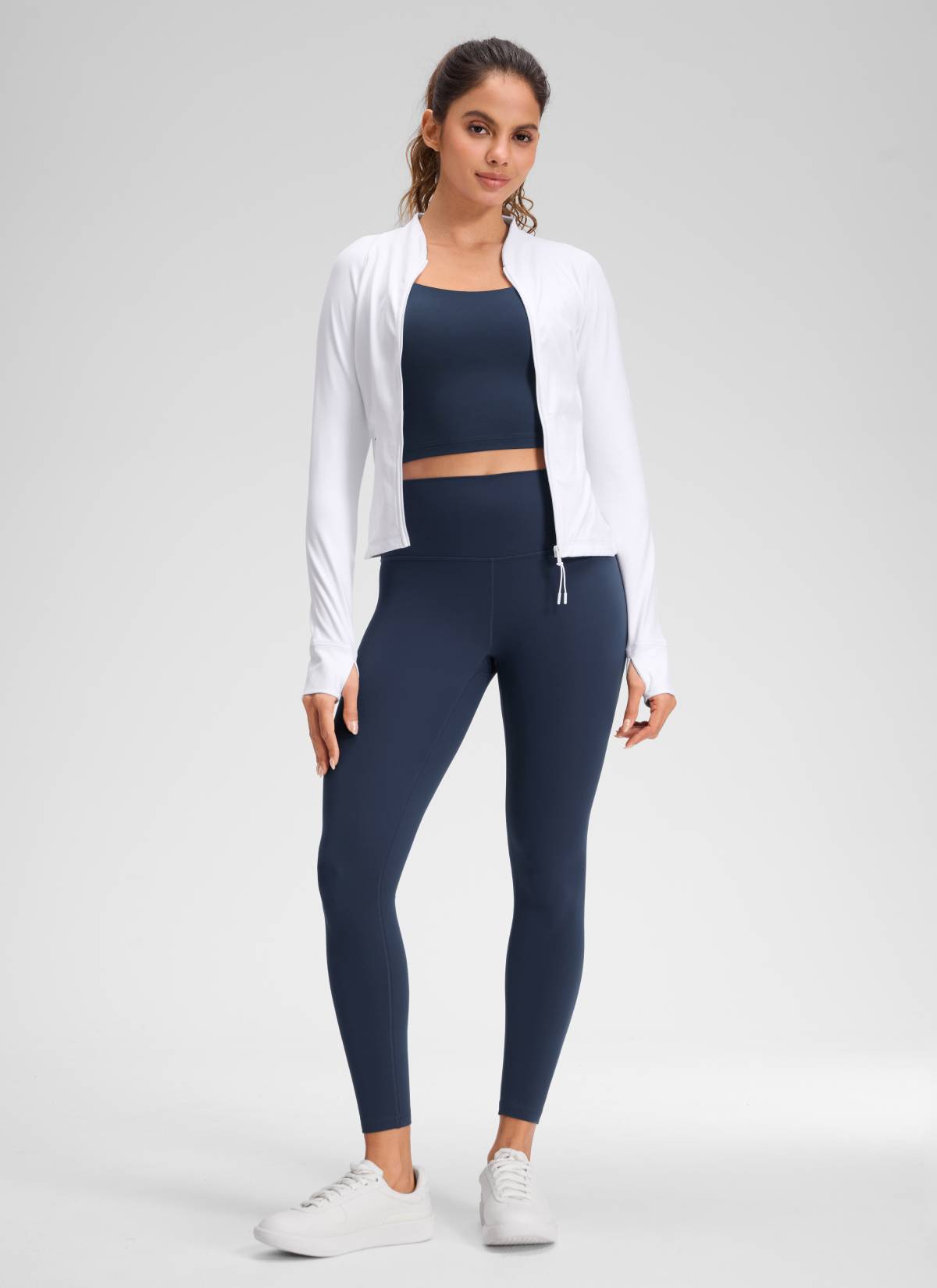 CRZ YOGA Legging Yoga Wanita Model Lounge High Rise dengan Desain " Butterluxe " 25'' Warna Club Blue
