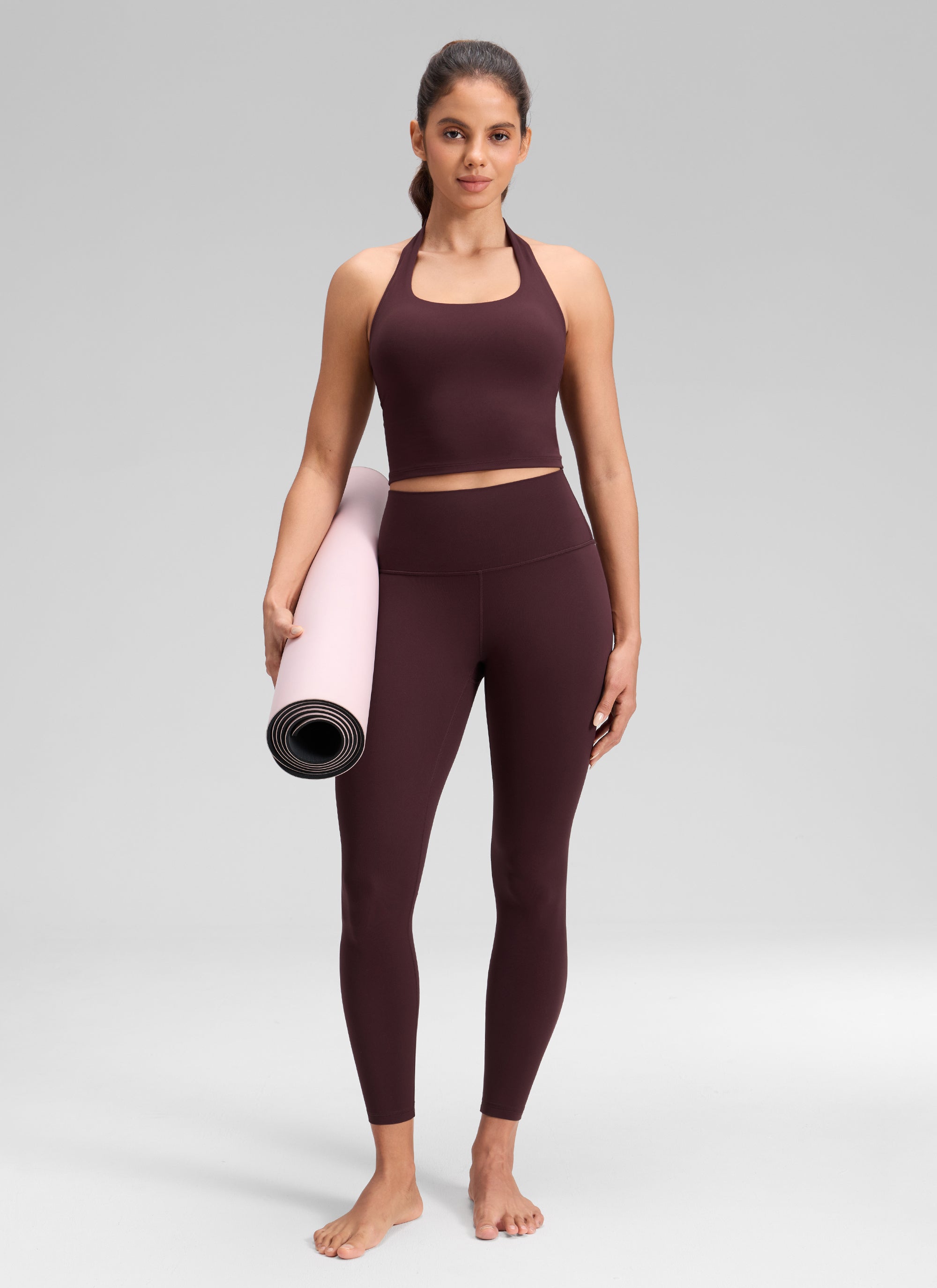 CRZ YOGA Legging Yoga Wanita Model Lounge High Rise dengan Desain " Butterluxe " 25'' Warna Ripe Plum