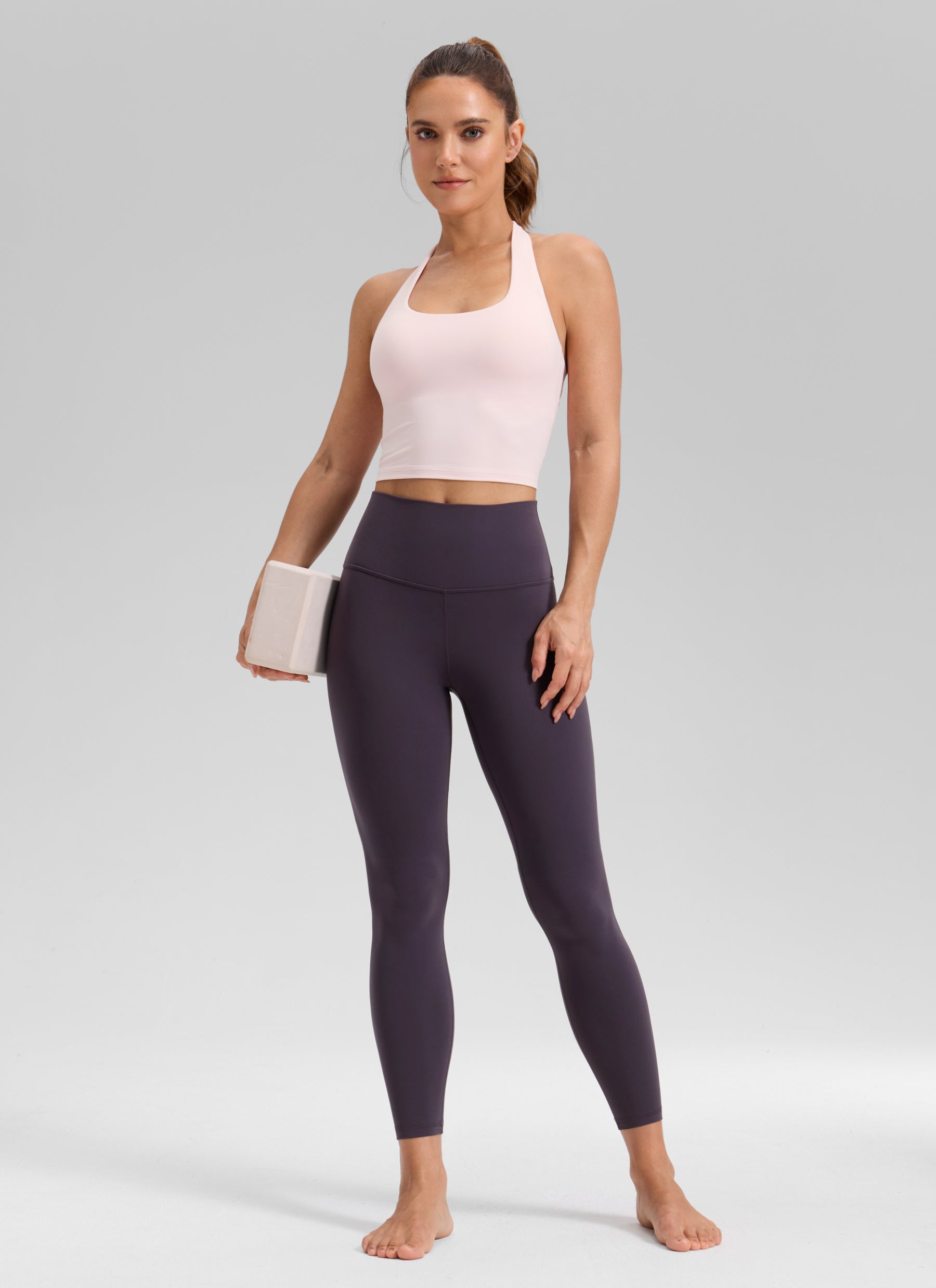 CRZ YOGA Legging Yoga Wanita Model Lounge High Rise dengan Desain " Butterluxe " 25'' Warna Atmosphere Purple