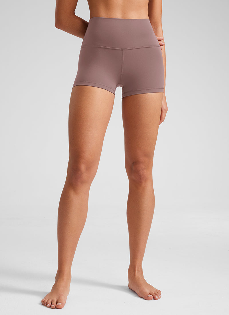 CRZ YOGA Celana Pendek Biker Wanita High Rise Booty Butterluxe 2.5'' Ungu Mauve