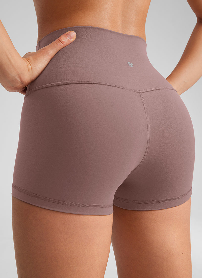 CRZ YOGA Celana Pendek Biker Wanita High Rise Booty Butterluxe 2.5'' Ungu Mauve