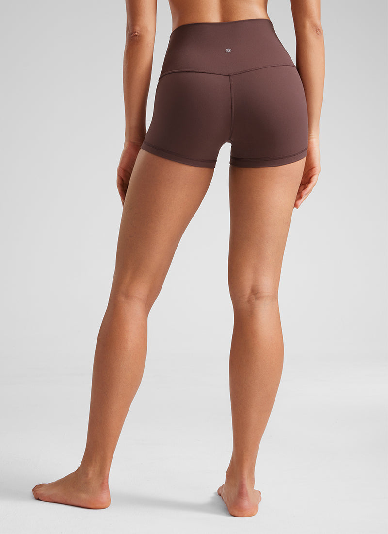 CRZ YOGA Celana Pendek Biker Wanita High Rise Booty Butterluxe 2.5'' Cokelat Taupe