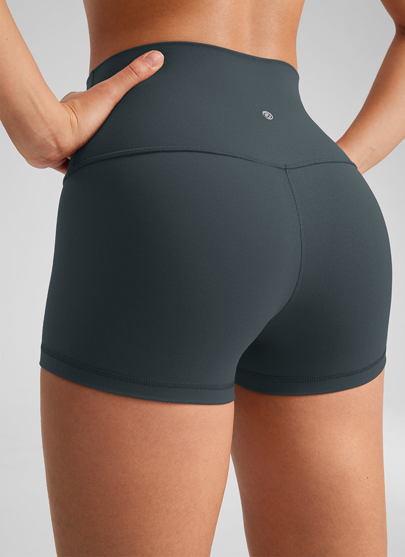 CRZ YOGA Celana Pendek Biker Wanita High Rise Booty Butterluxe 2.5'' Hijau Tua