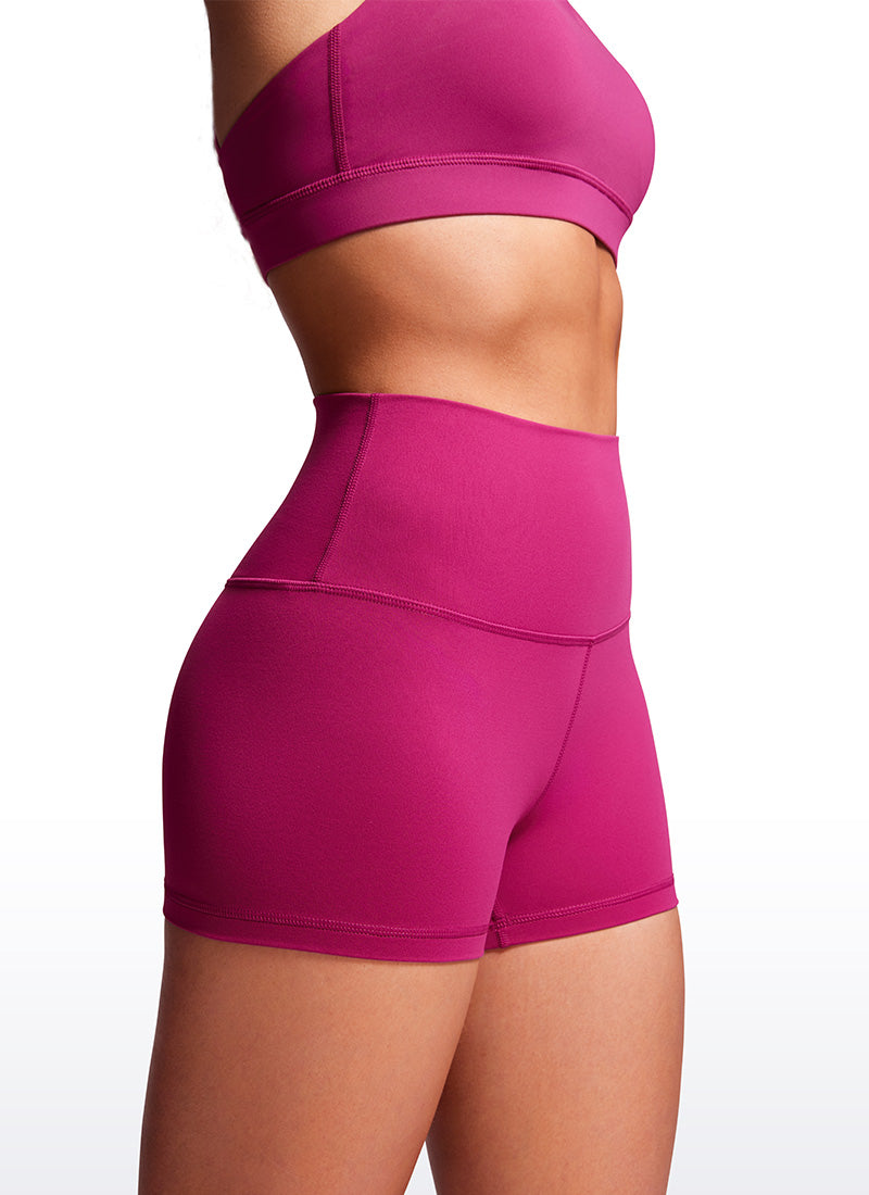 CRZ YOGA Celana Pendek Biker Wanita High Rise Booty Butterluxe 2.5'' Ungu Magenta