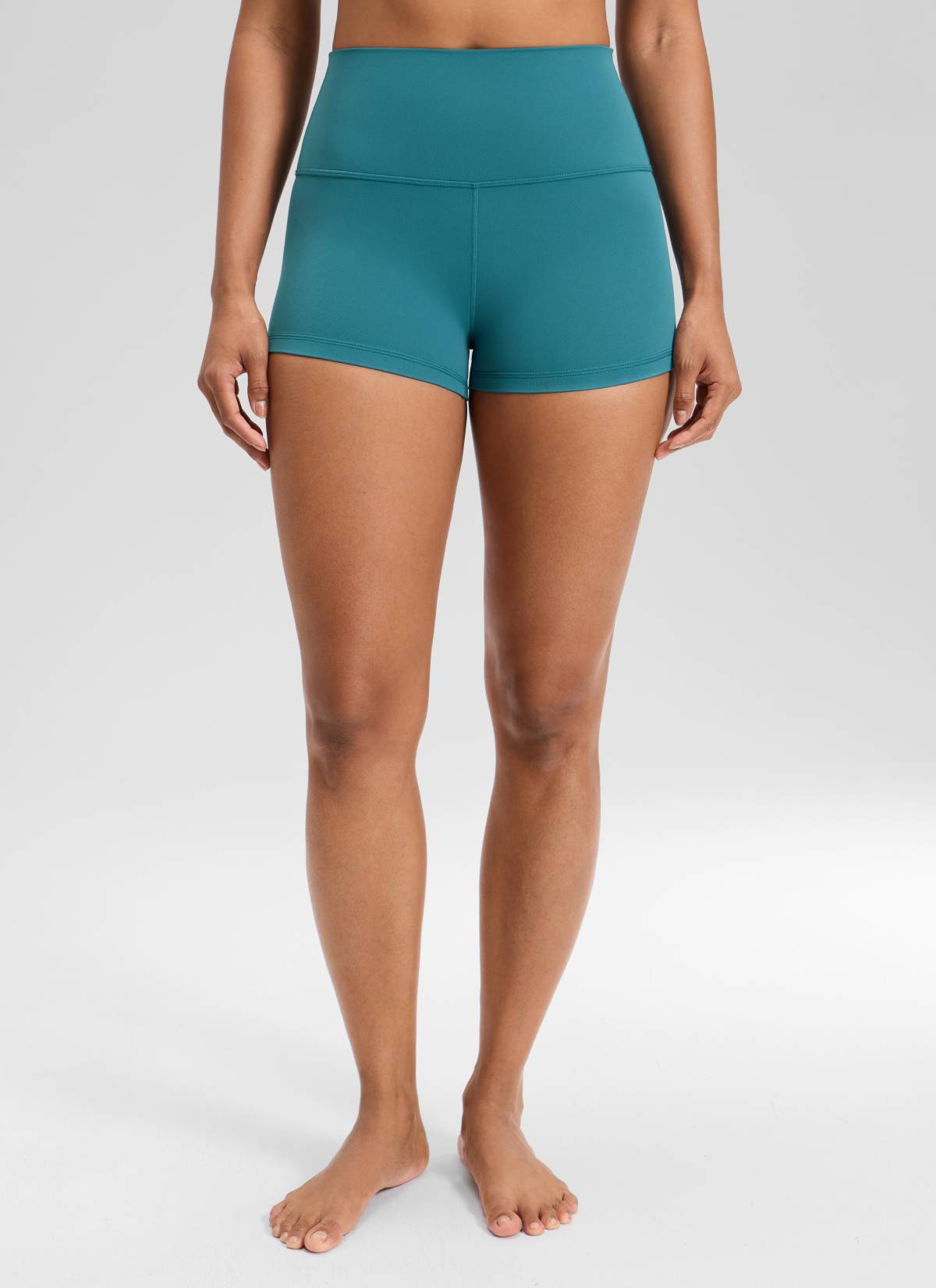 CRZ YOGA Celana Pendek Biker Wanita High Rise Booty Butterluxe 2.5'' Hijau Giok