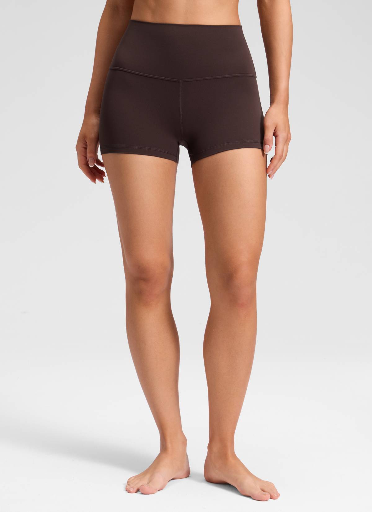 Celana Pendek Biker Wanita CRZ YOGA Yoga High Rise Booty Butterluxe 6 cm Hot Fudge Brown