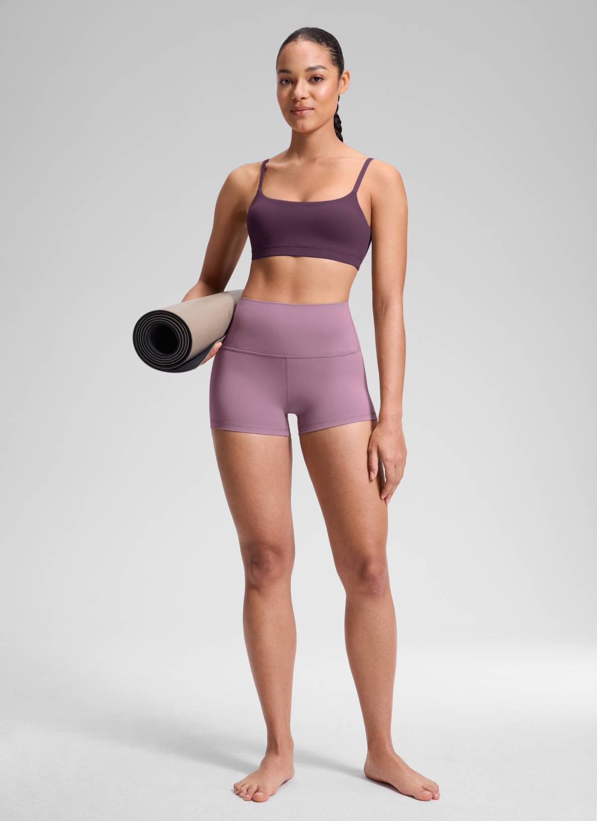 CRZ YOGA Celana Pendek Biker Wanita High Rise Booty Butterluxe 2.5'' Ungu Muda Lavender