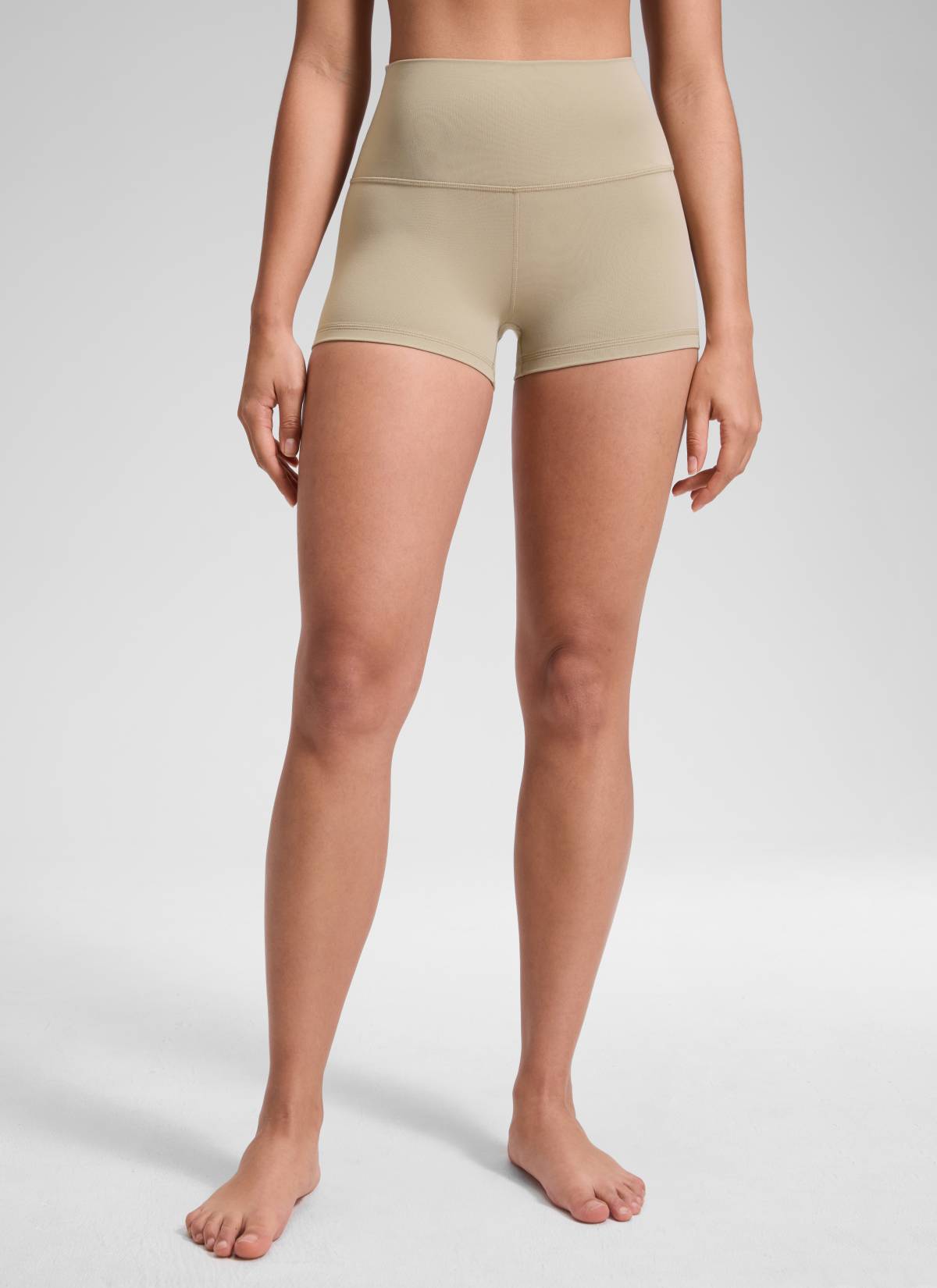 Celana Pendek Biker Wanita CRZ YOGA Yoga High Rise Booty Butterluxe 6 cm Oak