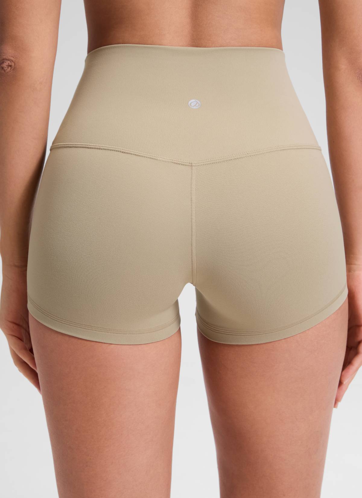 CRZ YOGA Women's Yoga High Rise Booty Butterluxe Biker Shorts 2.5'' Oak